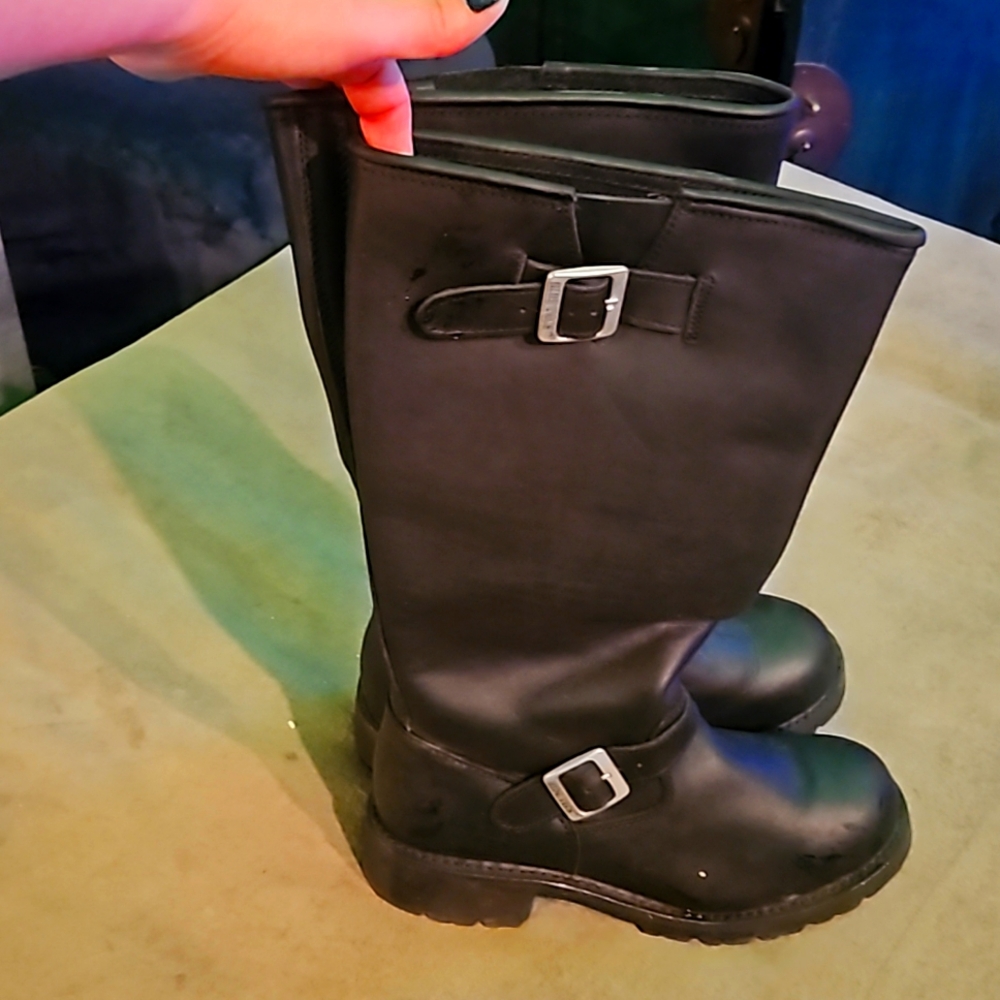 MEN RIDE TEC LEATHER BOOTS SIZE 9.5 W